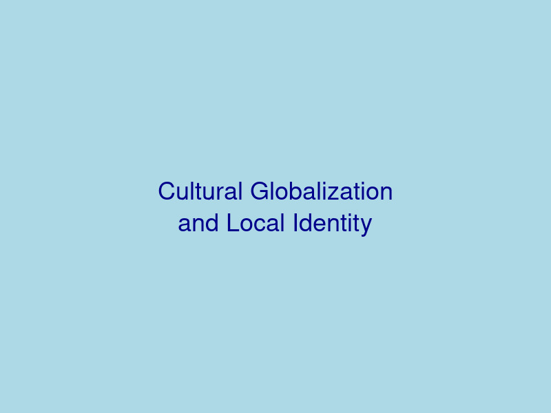 Cultural Globalization Study